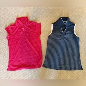Pebble Beach Women's Pink and Navy Tops